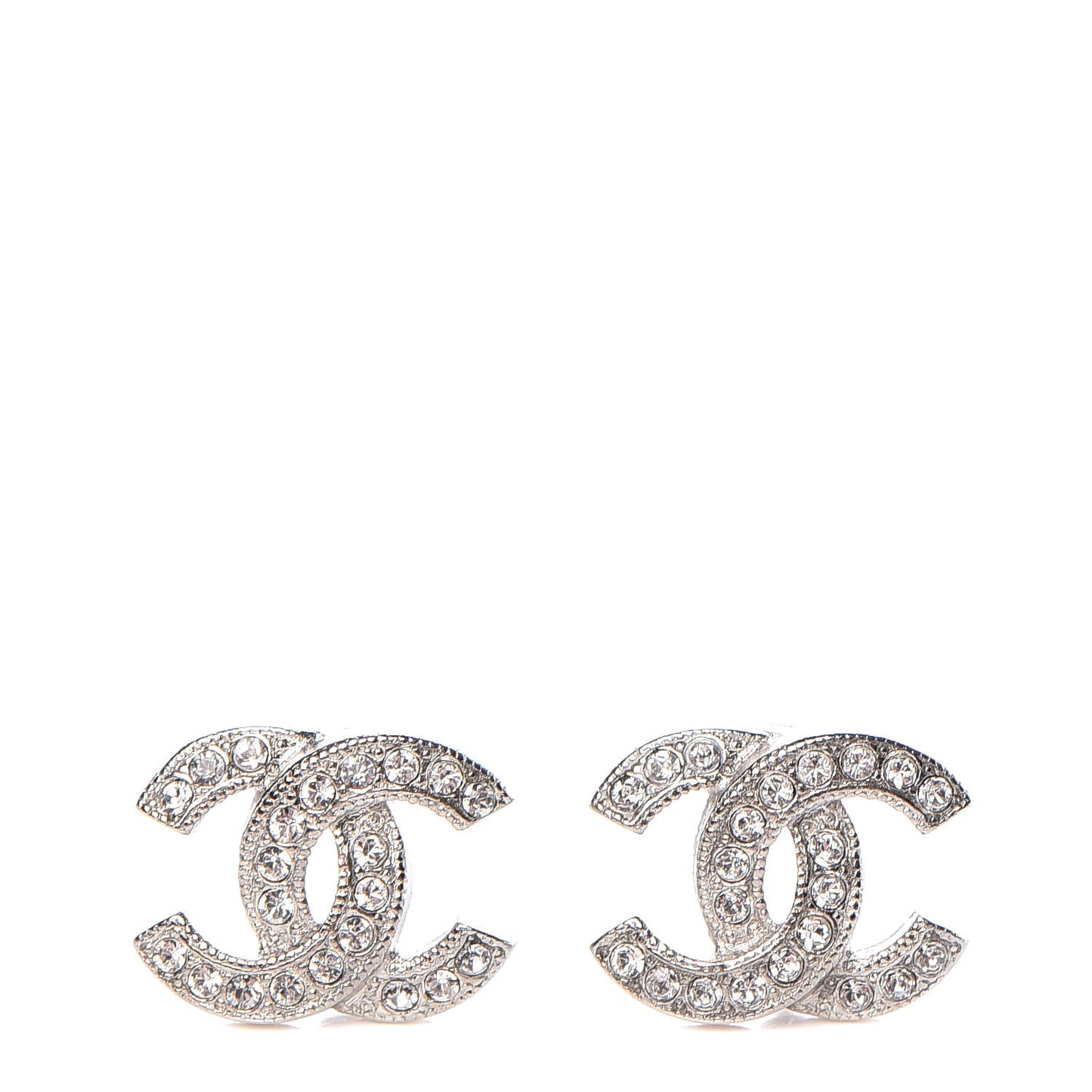 Crystal Timeless CC Earrings Silver