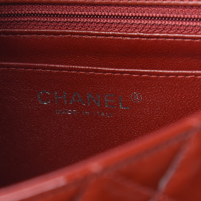 Chanel Patent Calfskin Quilted Mini Rectangular Flap Red 6 of 12