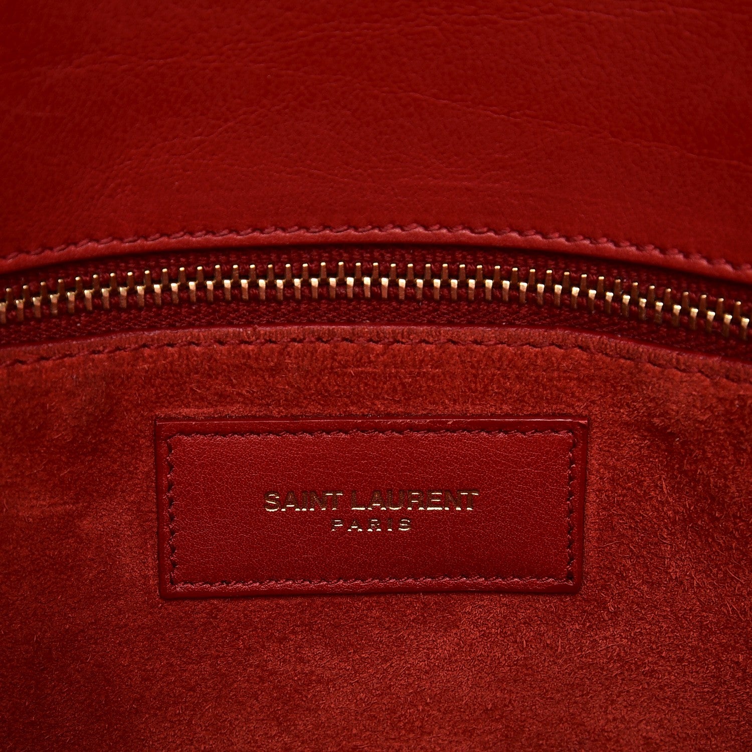 Saint Laurent Grained Calfskin Small Sac De Jour Lipstick Red 8 of 12