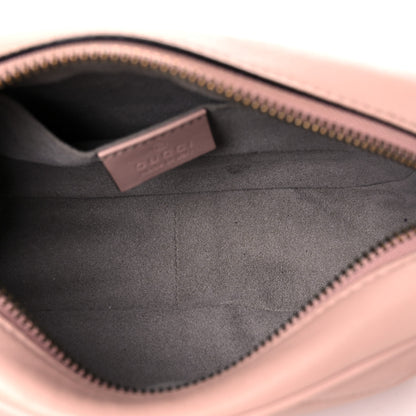 Gucci Calfskin Matelasse Mini GG Marmont Chain Shoulder Bag Perfect Pink 5 of 19
