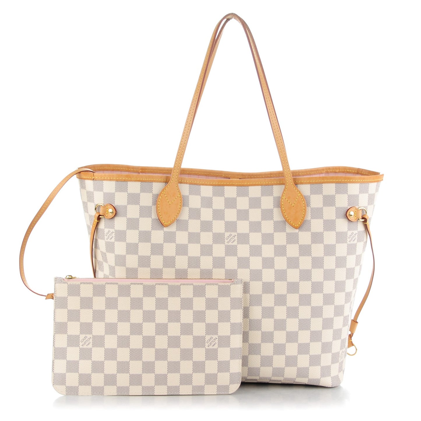 Damier Azur Neo Neverfull MM Rose Ballerine