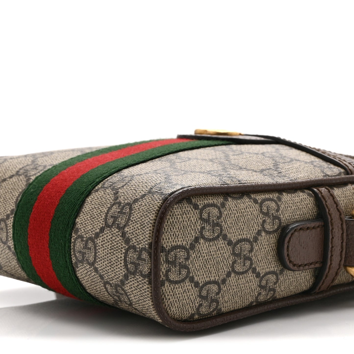 GG Supreme Monogram Web Mini Ophidia Messenger Brown