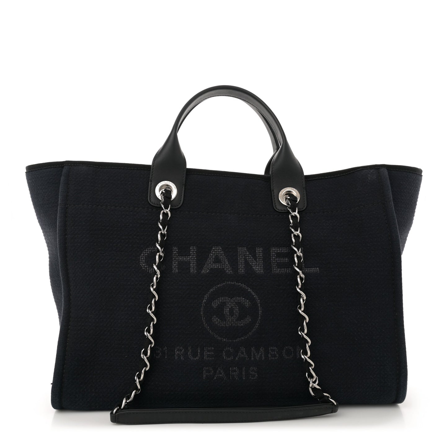 Mixed Fibers Medium Deauville Tote Dark Blue