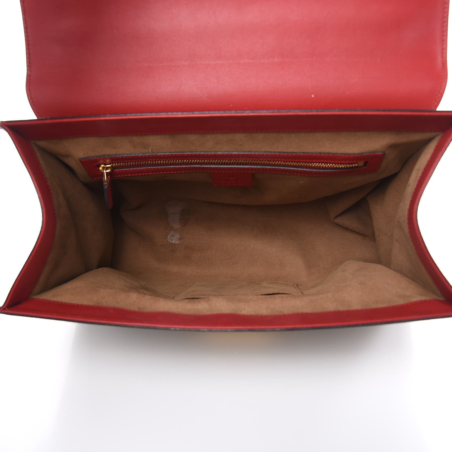 Gucci GG Supreme Monogram Calfskin Medium Padlock Top Handle Bag Beige Hibiscus Red New Rosette 5 of 22