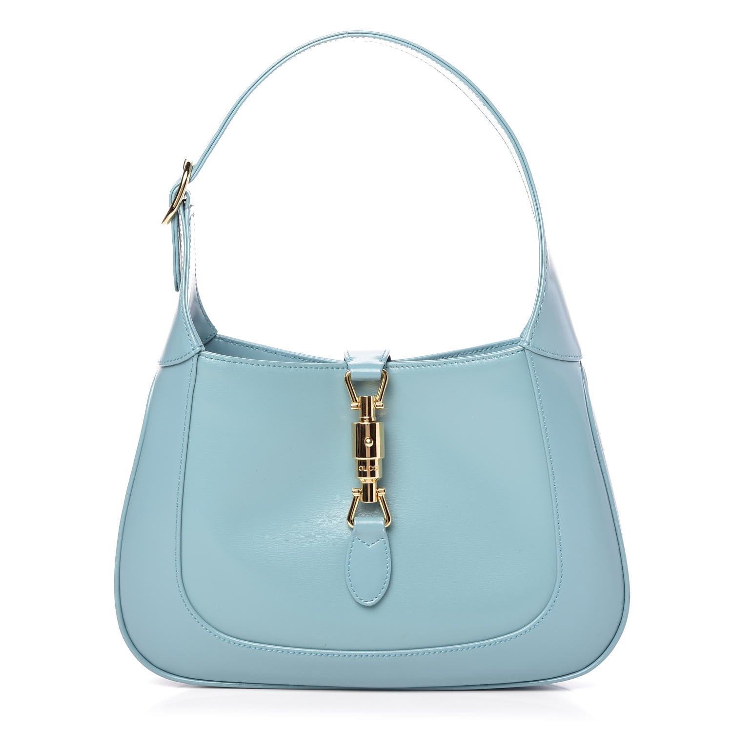 Gucci Boarded Dyana Lux Calfskin Small Jackie 1961 Hobo Dusty Azure 1 of 10