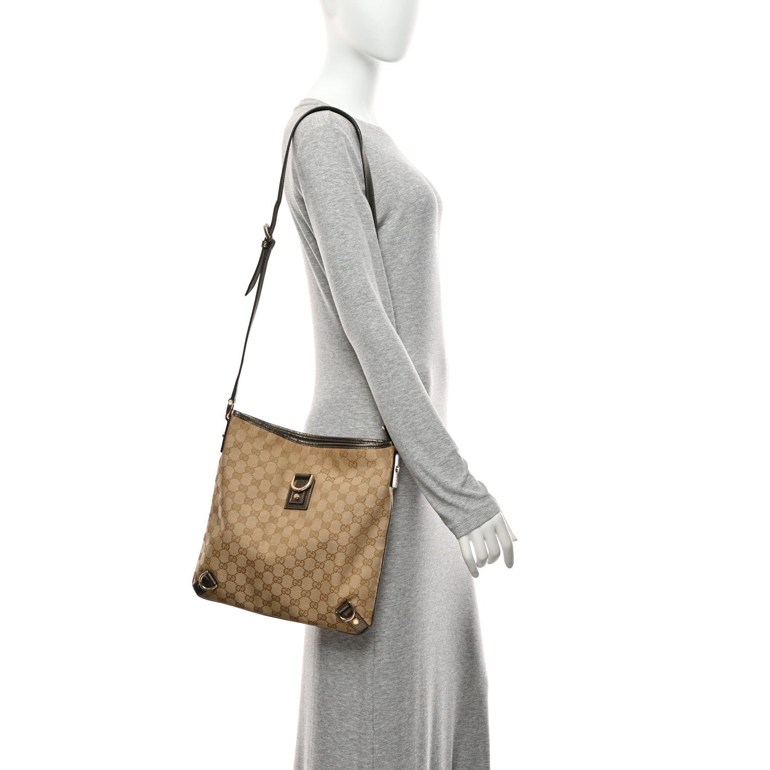 Gucci Monogram Abbey Messenger Bag Pewter 2 of 11