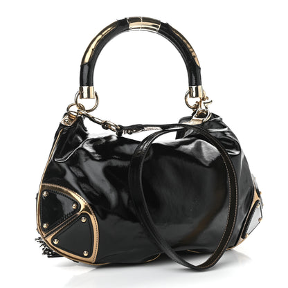 Gucci Coated Canvas Medium Indy Top Handle Hobo Black 3 of 10