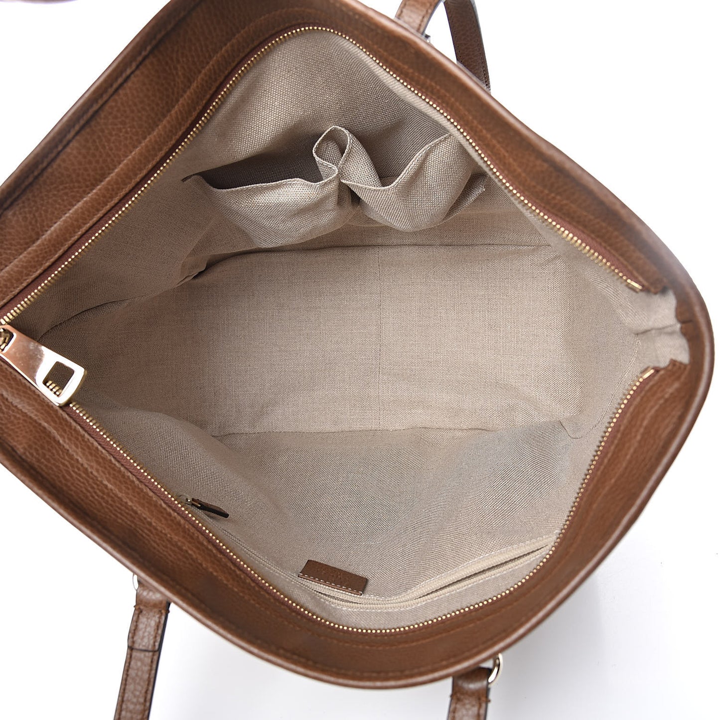 Monogram Medium Bree Zippered Tote Beige Tabacco