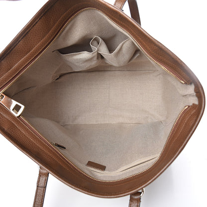 Gucci Monogram Medium Bree Zippered Tote Beige Tabacco 7 of 10