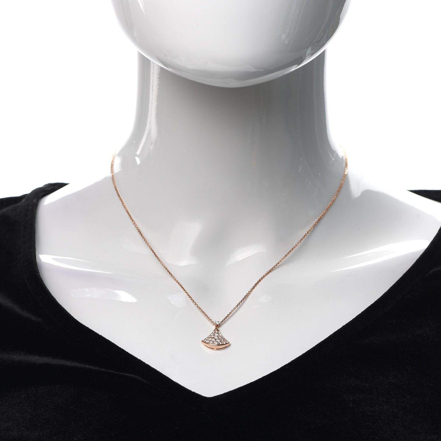 18K Rose Gold Diamond Divas' Dream Pave Pendant Necklace
