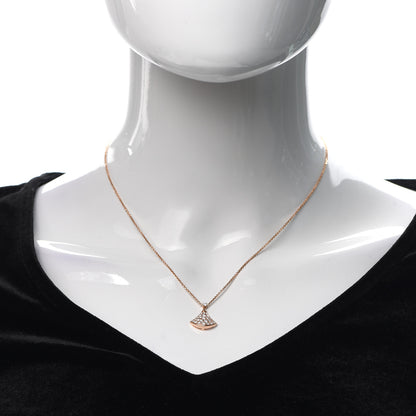 Bulgari 18K Rose Gold Diamond Divas' Dream Pave Pendant Necklace 2 of 6