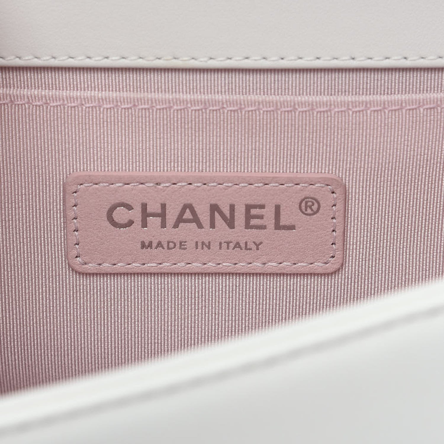 Chanel Calfskin Pearl Chevron Quilted Medium Boy Flap White 10 of 10