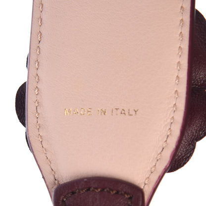 Fendi Vitello Dolce Flowerland Bi-Color Studded Strap You Bordeaux Plaster Multicolor 3 of 4