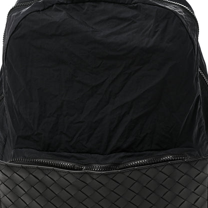 Bottega Veneta Nappa Nylon Intreccio Packable Backpack Black 8 of 10