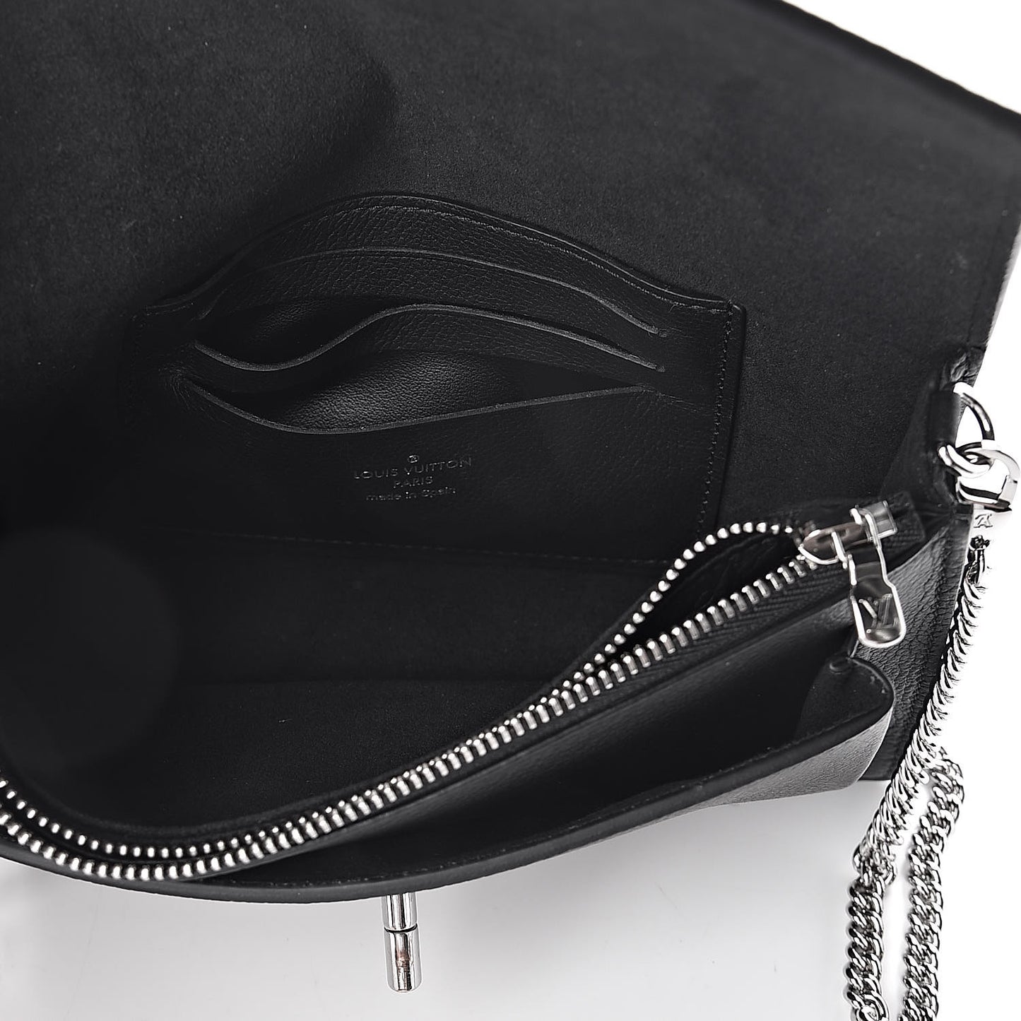 Soft Calfskin My Lockme Chain Pochette Black