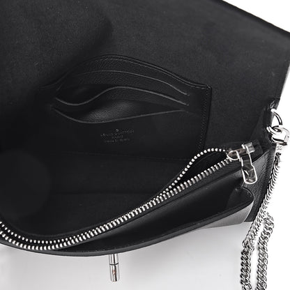 Louis Vuitton Soft Calfskin My Lockme Chain Pochette Black 5 of 9