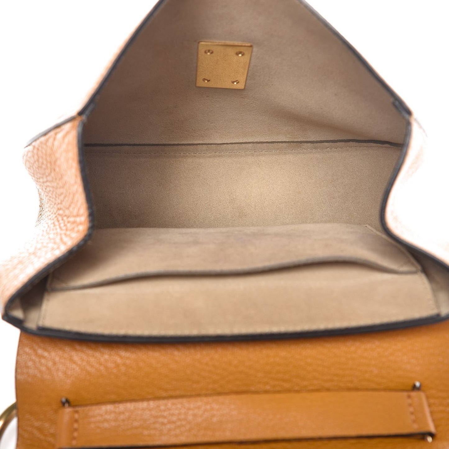 Grained Lambskin Medium Drew Shoulder Bag Mustard