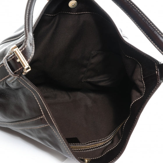 Gucci Leather GG Britt Hobo Dark Brown 5 of 7