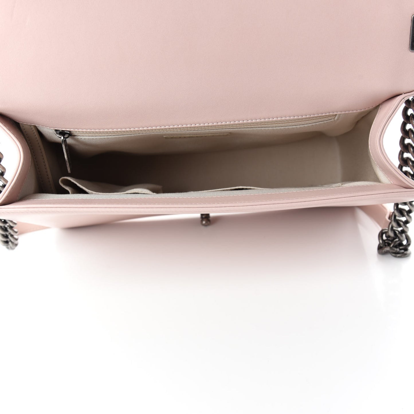 Lambskin Quilted Large Boy Flap Pink