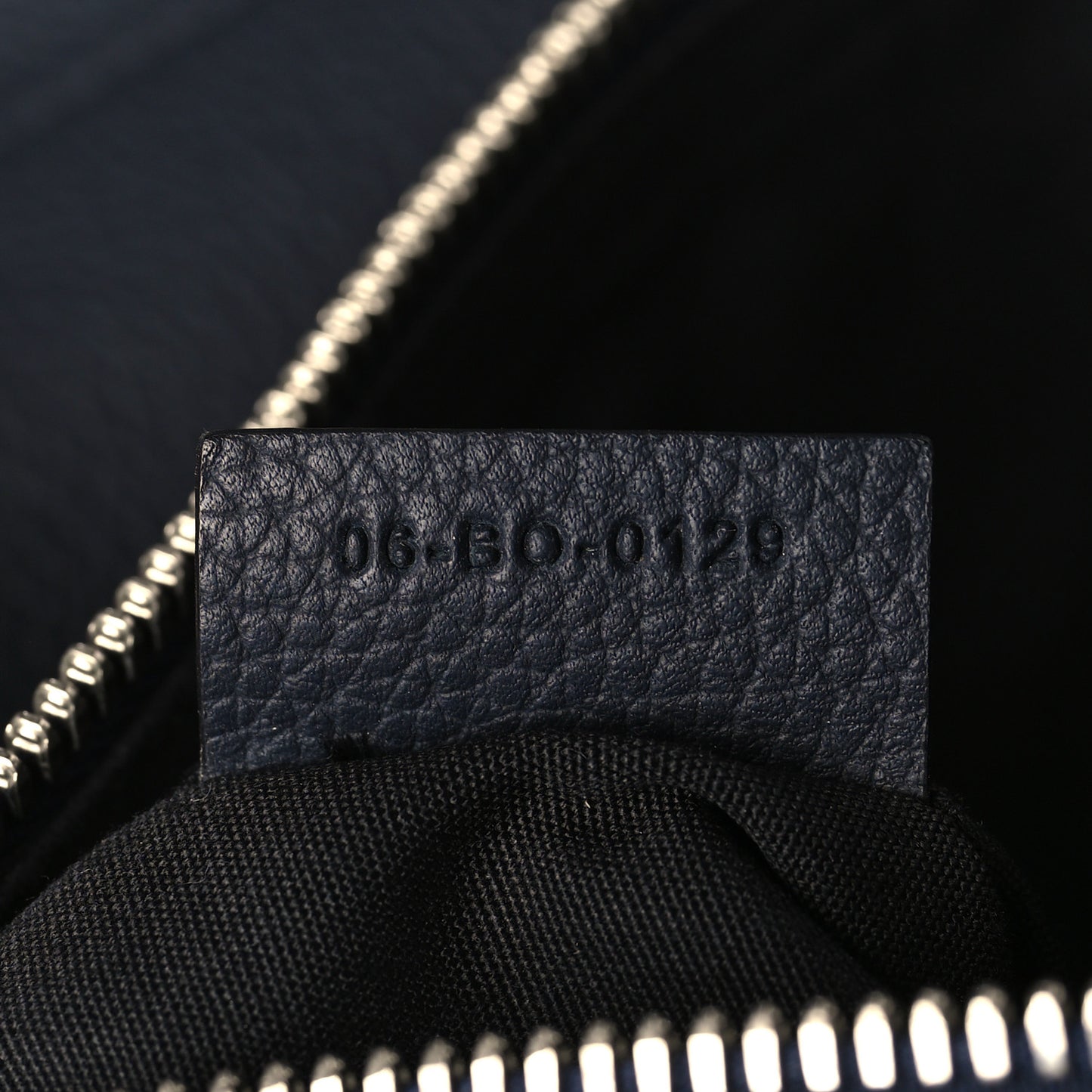 Grained Calfskin Mens Saddle Bag Navy Blue