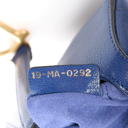 Christian Dior Goatskin Micro Saddle Bag With Strap Blue Royale 7 of 10