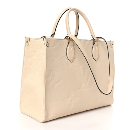Louis Vuitton Empreinte Monogram Giant Onthego MM Creme 3 of 9
