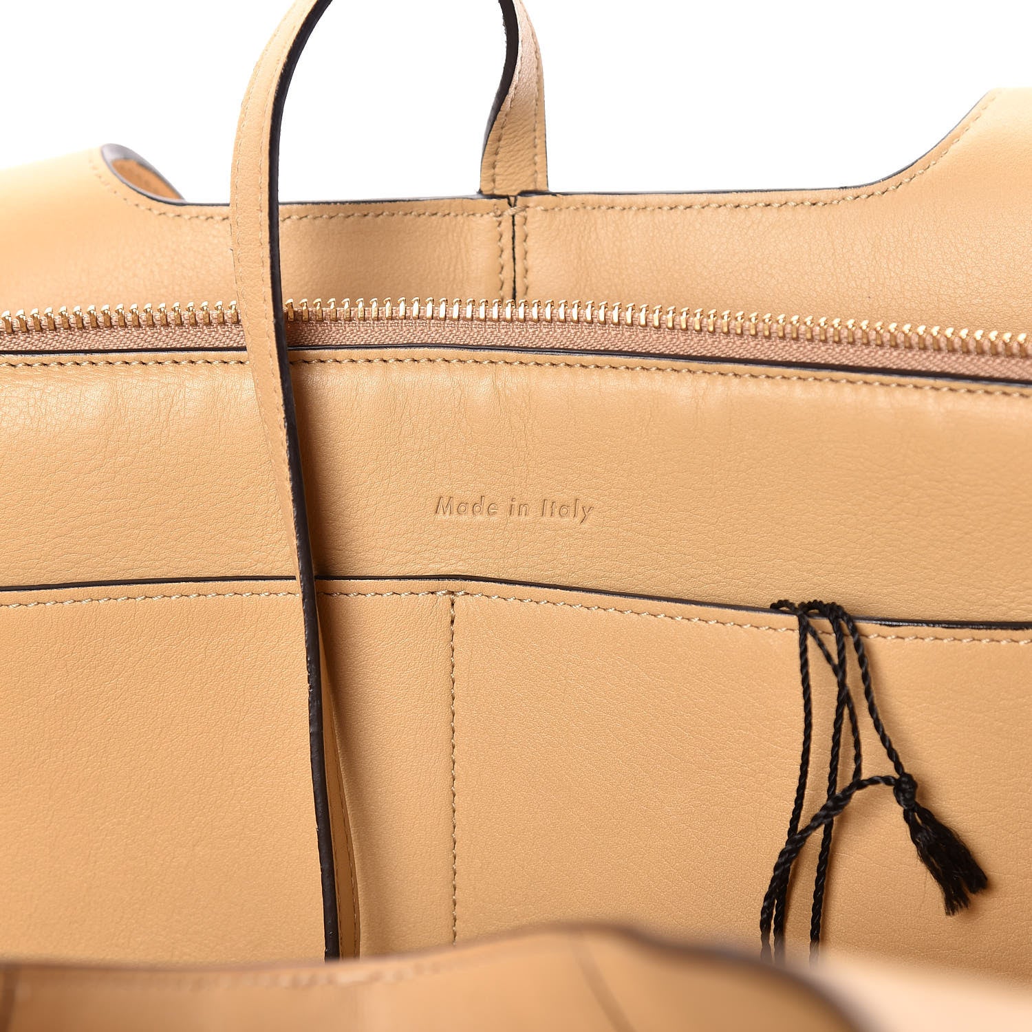 Celine Supple Natural Calfskin Medium Tri-Fold Bag Sand 10 of 11