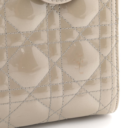Christian Dior Pearlized Patent Cannage Medium Lady Dior Grey 12 of 12
