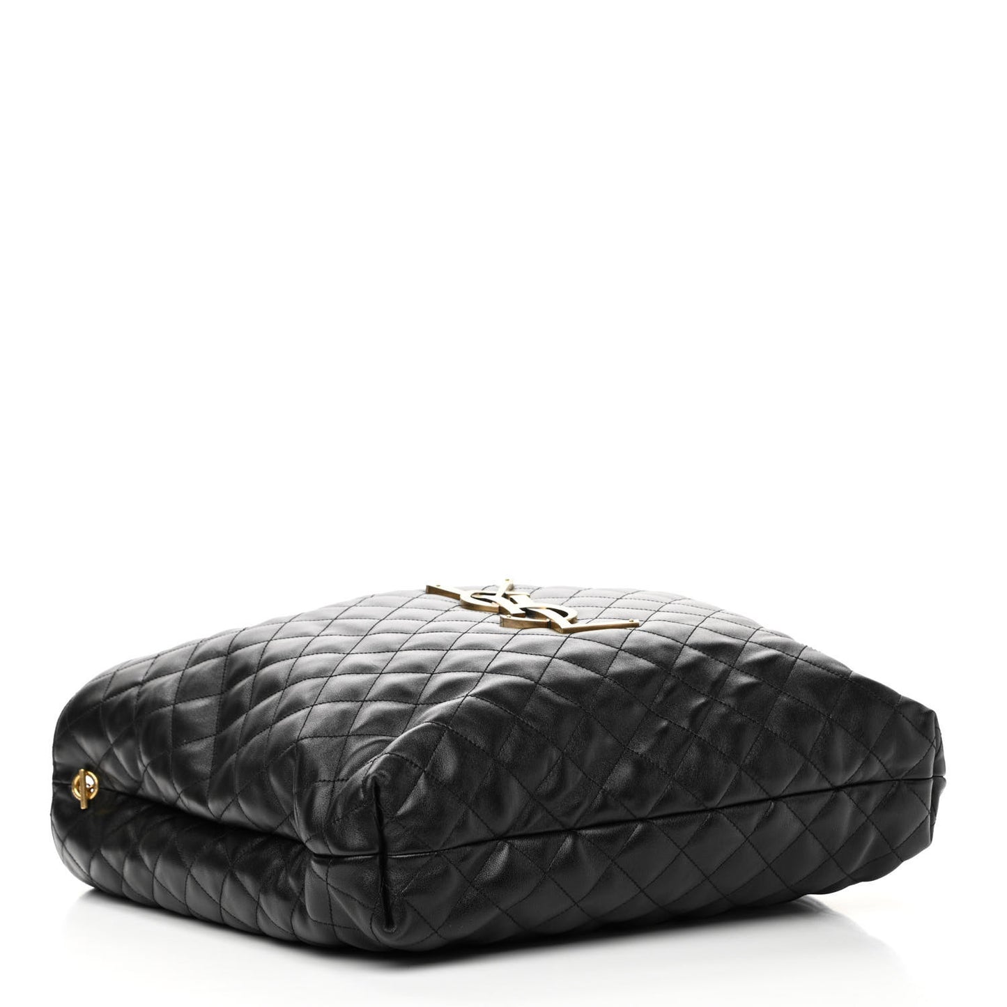 Lambskin Quilted Maxi Icare Shopping Tote Black