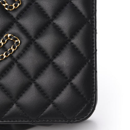 Chanel Calfskin Quilted CC Chain Accordion Tote Black 13 of 16