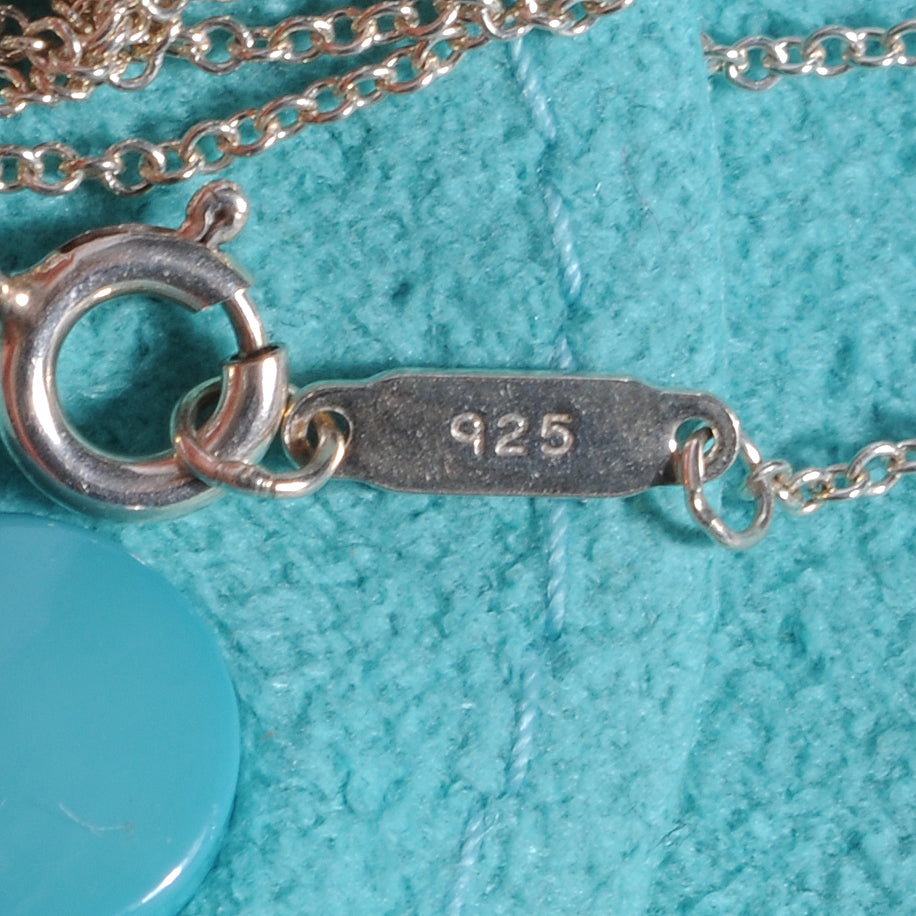 Tiffany Sterling Silver Round Atlas Pendant Necklace 5 of 6