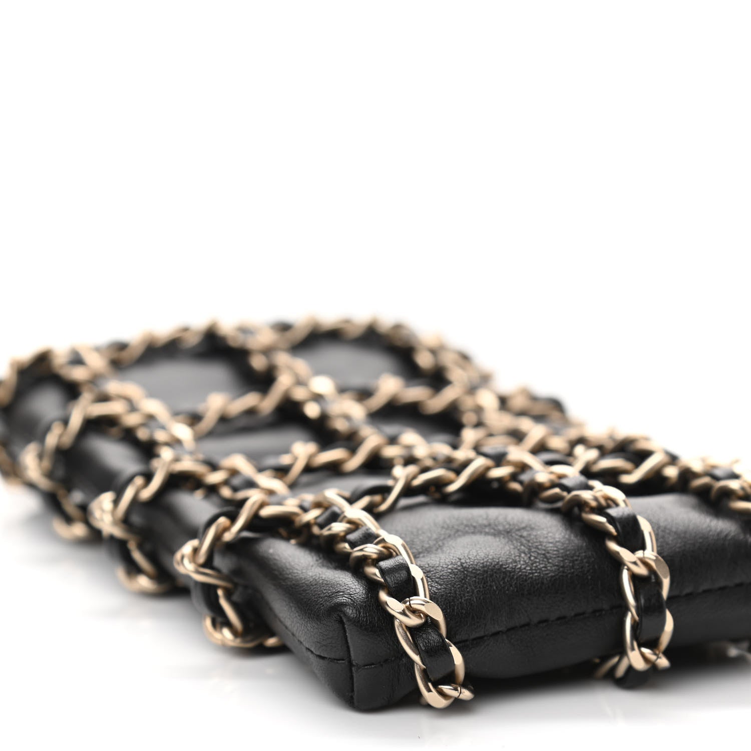 Chanel Lambskin Tech Me Out Clutch With Chain Black 9 of 11