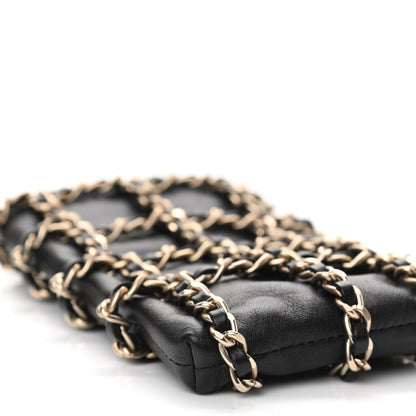 Chanel Lambskin Tech Me Out Clutch With Chain Black 9 of 11