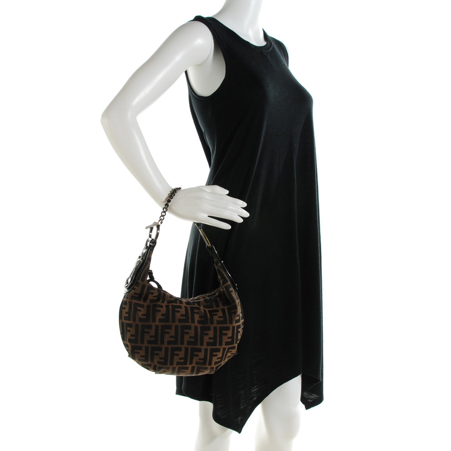 Zucca Patent Small Chef Chain Hobo Tobacco