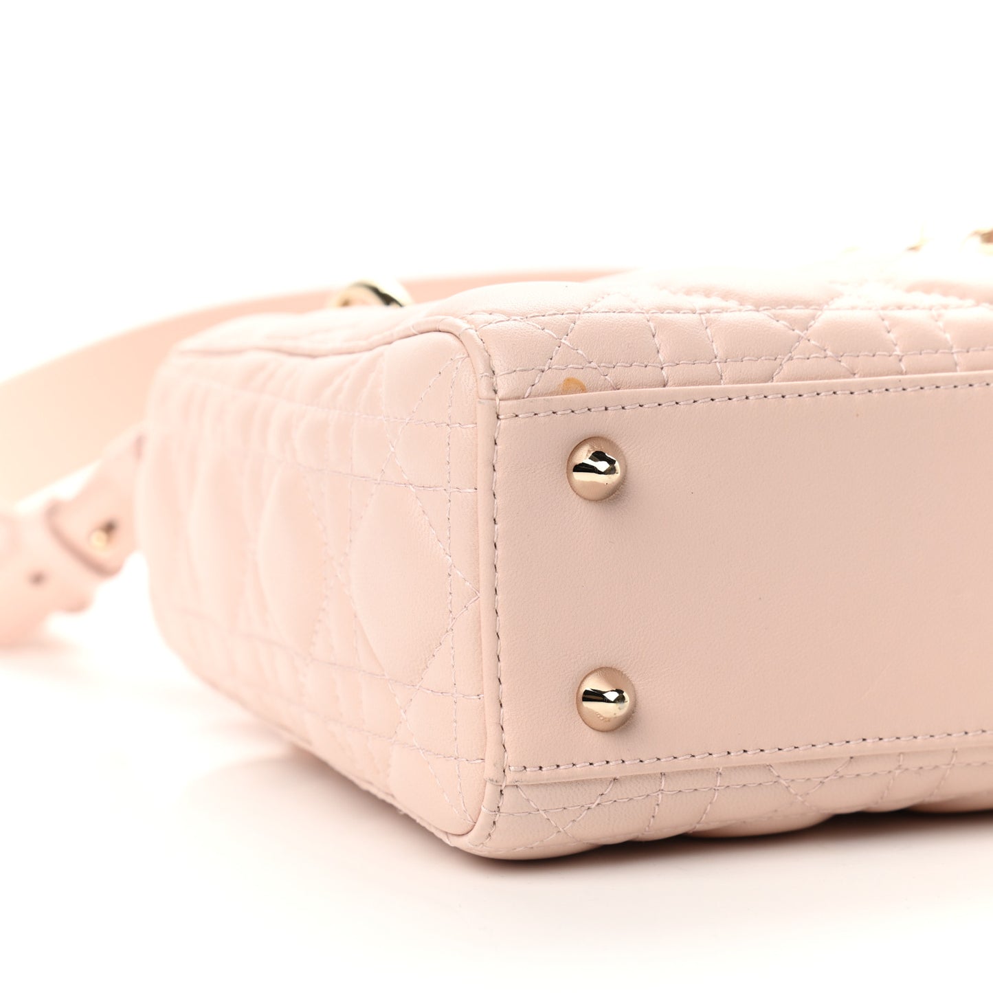 Lambskin Cannage Small Lucky Badges My Lady Dior Pink