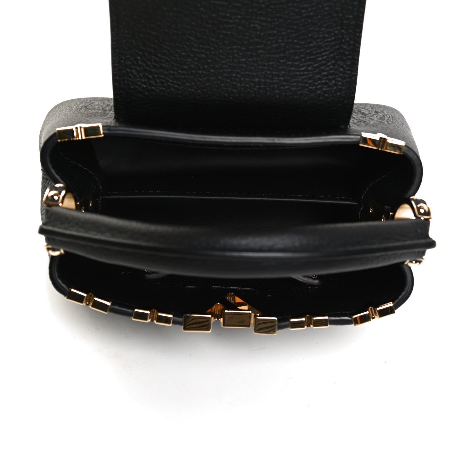 Louis Vuitton Taurillon Embellished Flower Crown Capucines Mini Black 5 of 10