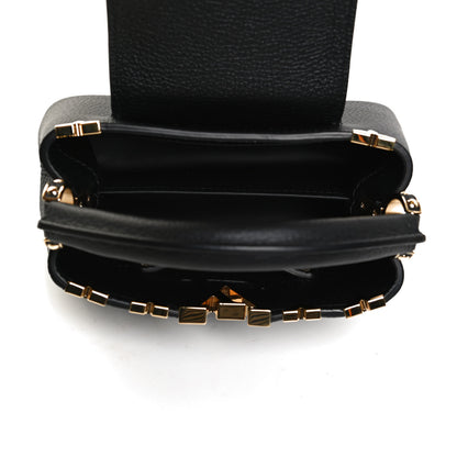 Louis Vuitton Taurillon Embellished Flower Crown Capucines Mini Black 5 of 10