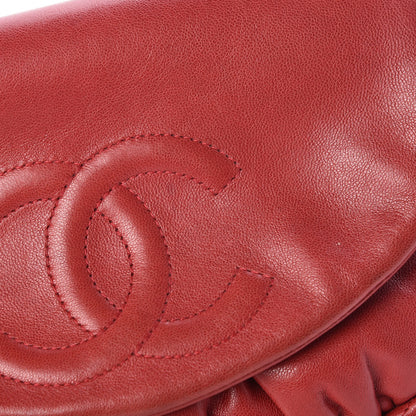 Chanel Lambskin Half Moon Wallet On Chain WOC Red 17 of 17