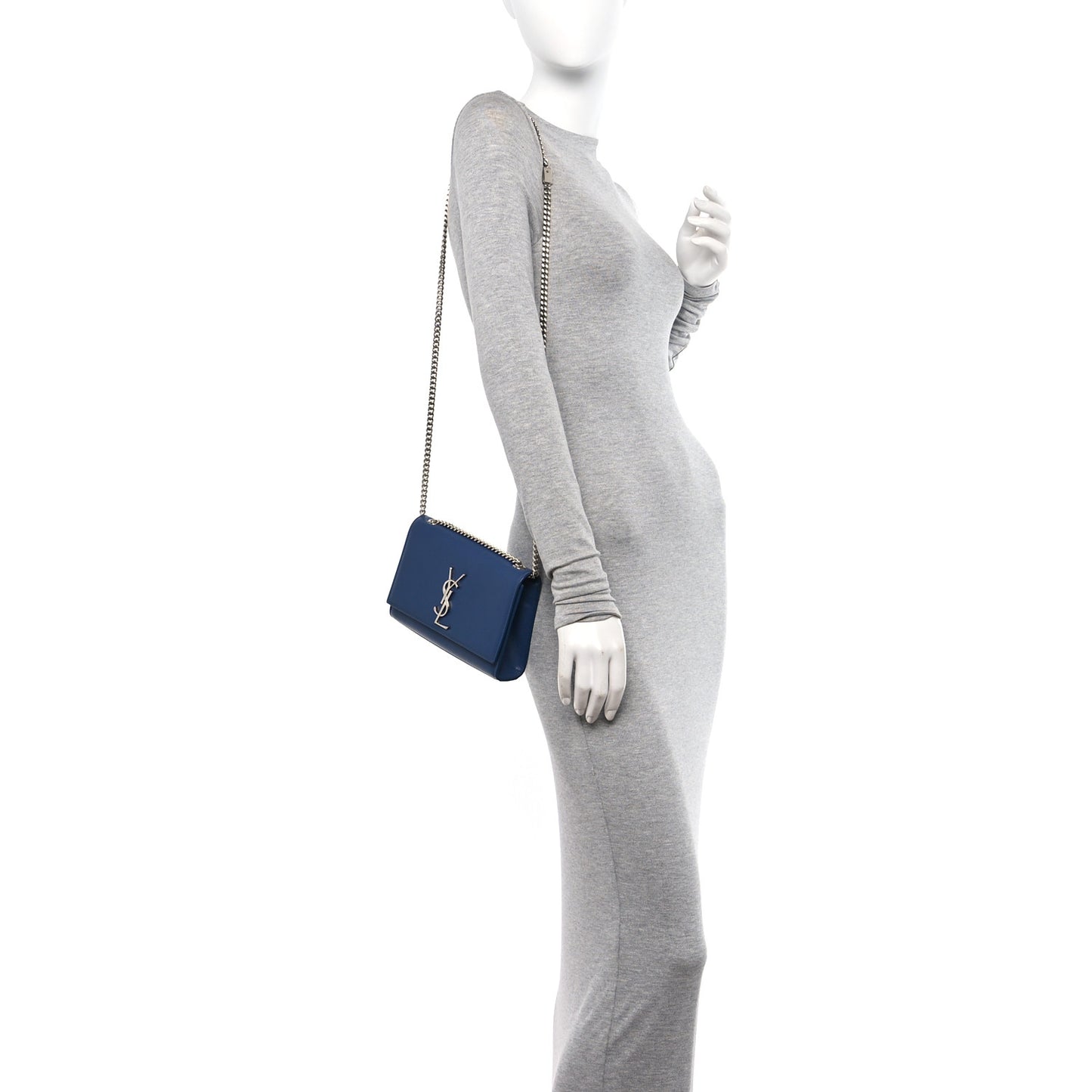 Grain De Poudre Small Classic Monogram Kate Satchel Denim