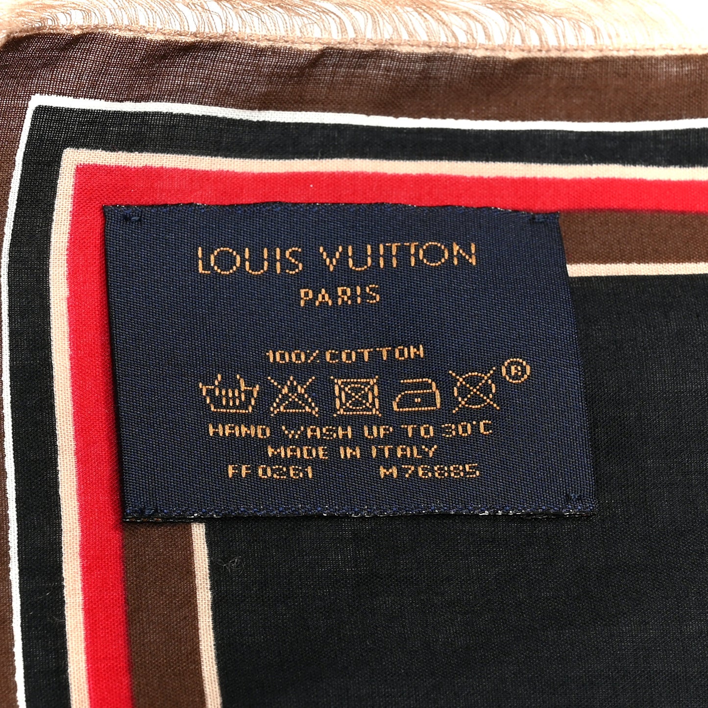 Cotton Monogram Bliss Stole Black Multicolor