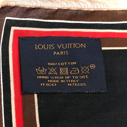 Louis Vuitton Cotton Monogram Bliss Stole Black Multicolor 4 of 4