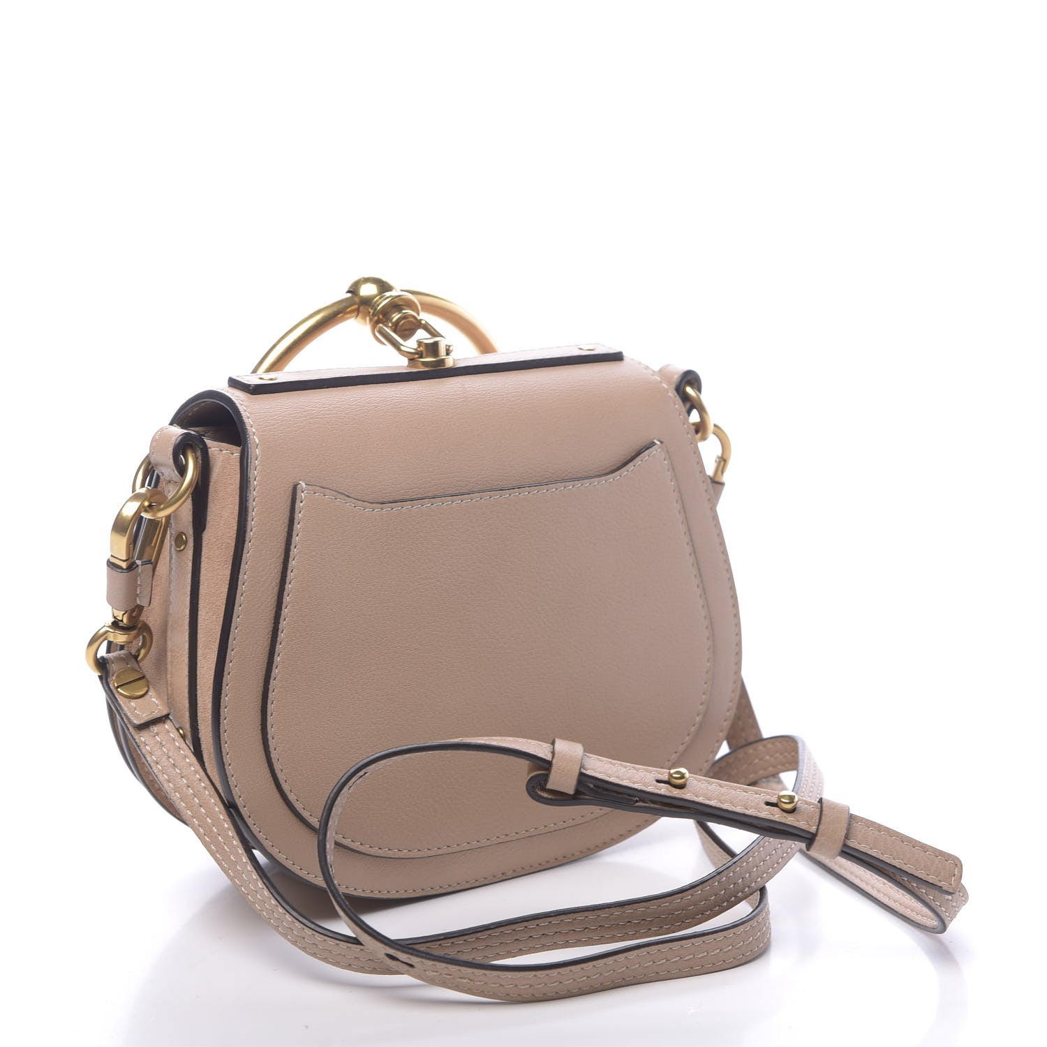Chloe Calfskin Suede Small Nile Bracelet Bag Biscotti Beige 3 of 9