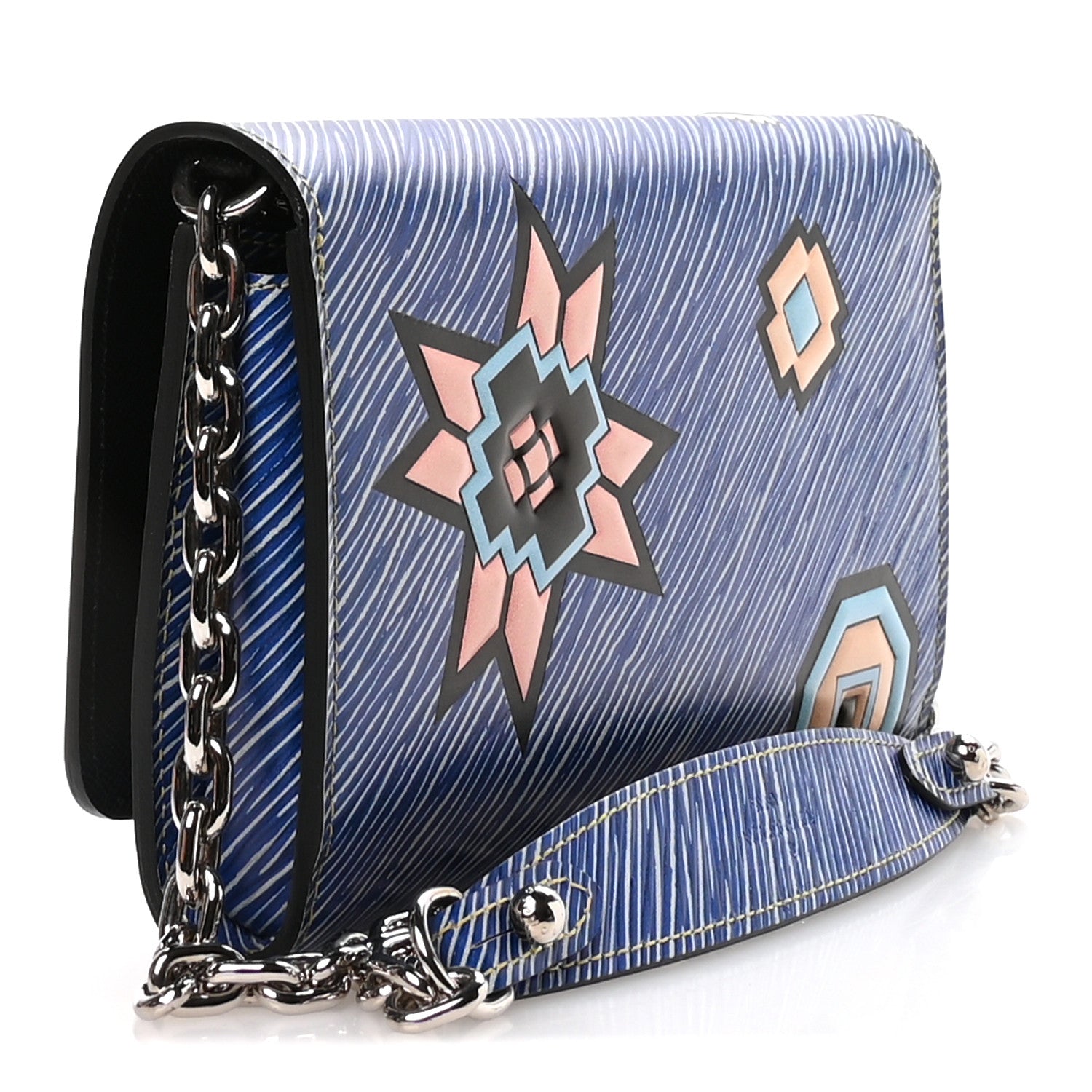 Louis Vuitton Epi Azteque Twist Shoulder Bag MM Denim Light 3 of 11