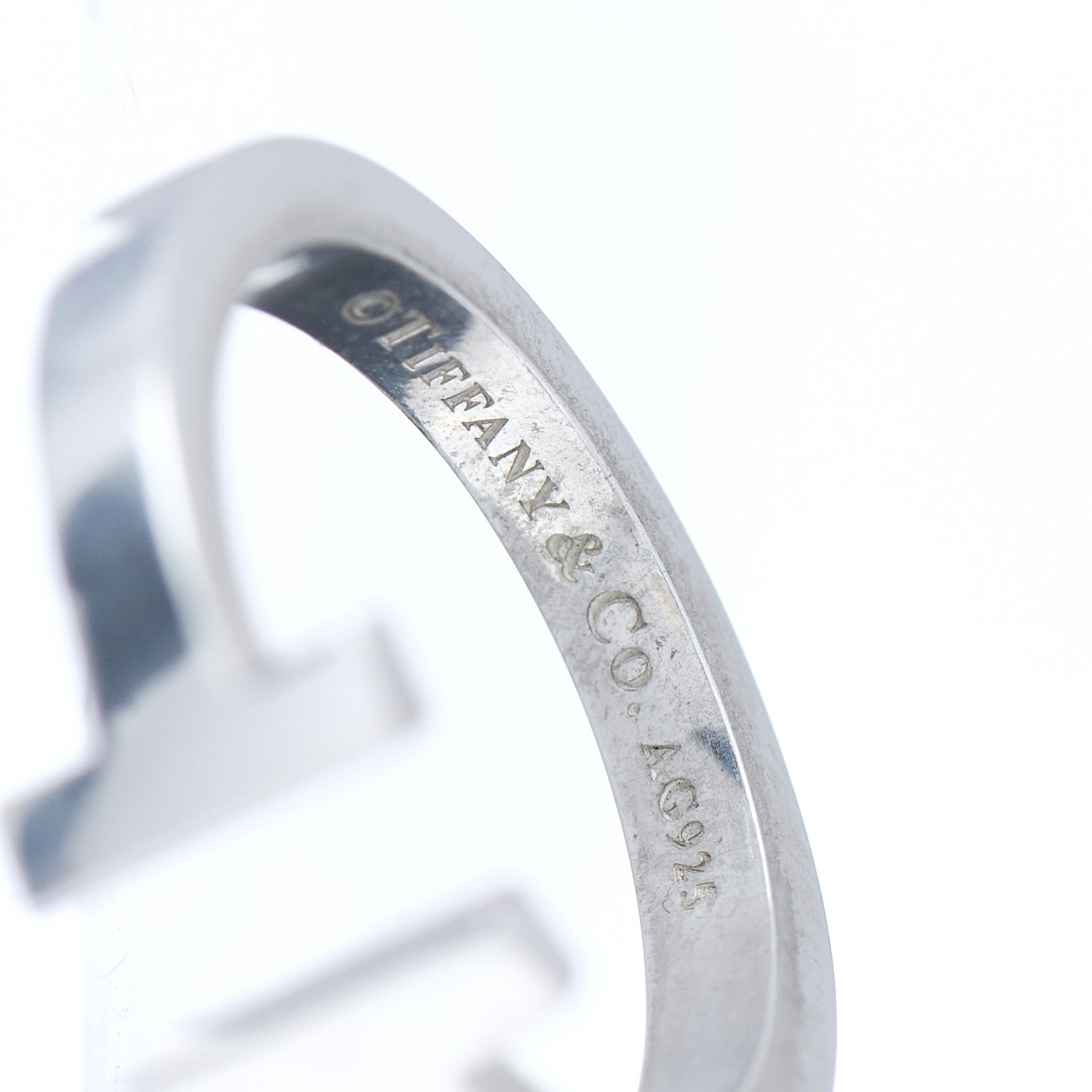 Tiffany Sterling Silver T Square Ring 52 6 5 of 5