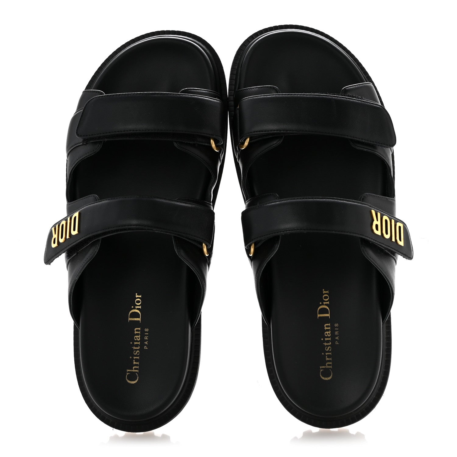 Christian Dior Lambskin Dioract 10mm Sandals 41 Black 2 of 10