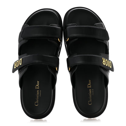 Christian Dior Lambskin Dioract 10mm Sandals 41 Black 2 of 10