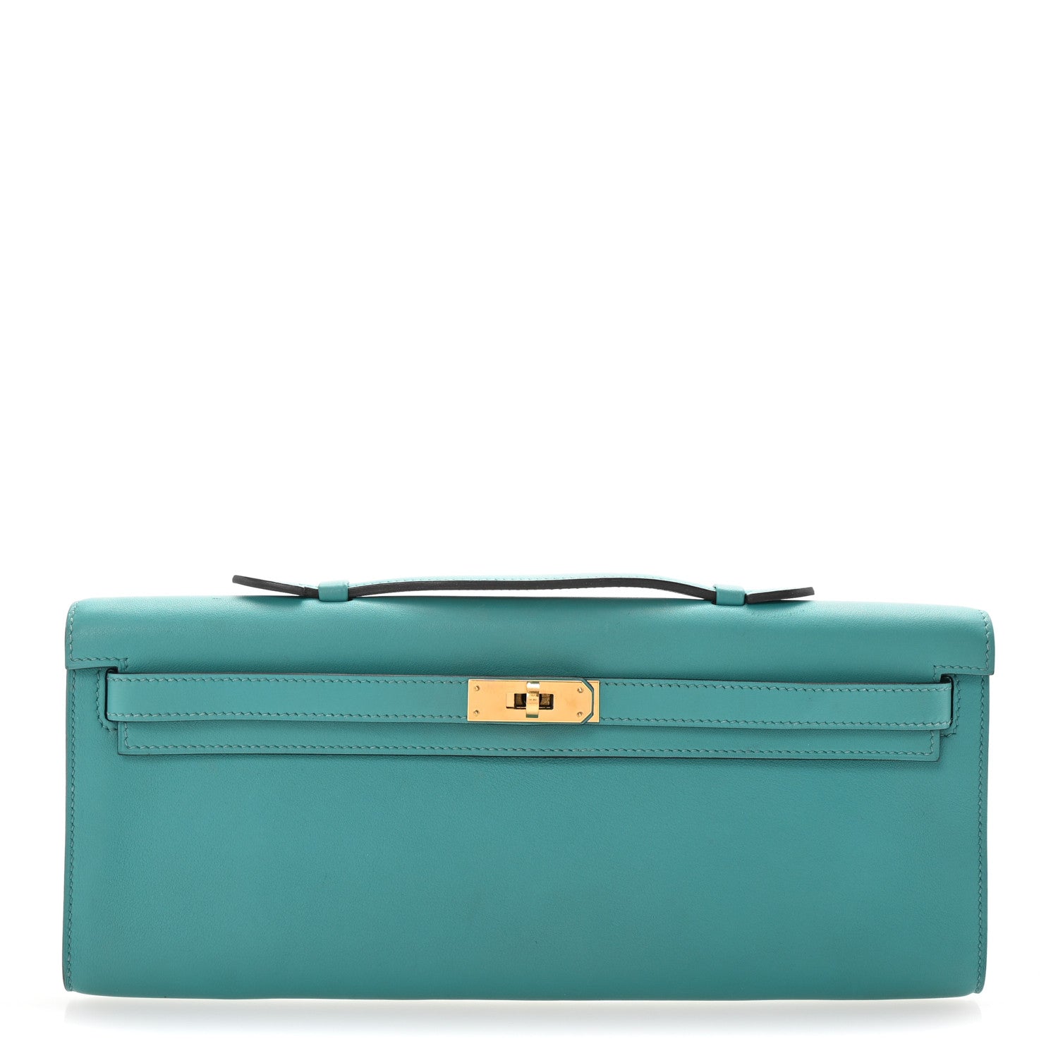 Hermes Swift Kelly Cut Clutch Pochette Vert Verone 1 of 7