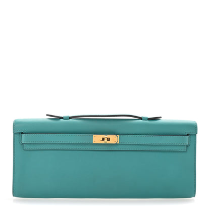 Hermes Swift Kelly Cut Clutch Pochette Vert Verone 1 of 7