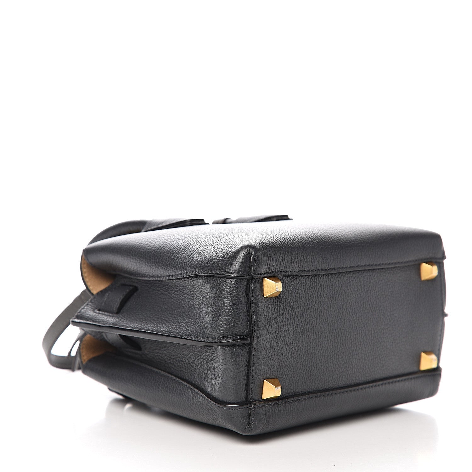 MCM Grained Calfskin Mini Milla Tote Phantom Grey 3 of 8