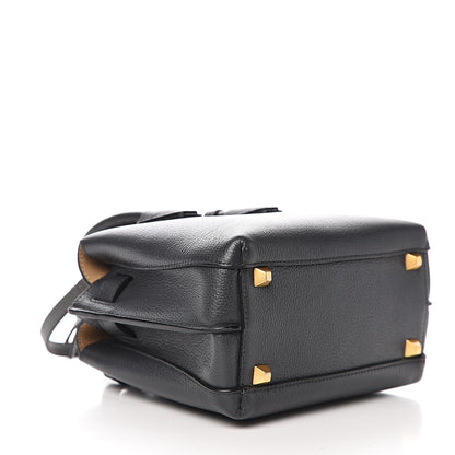 MCM Grained Calfskin Mini Milla Tote Phantom Grey 3 of 8